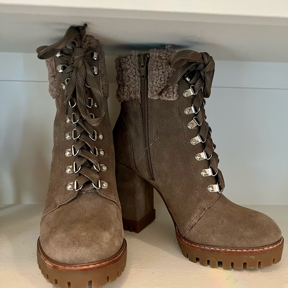 Gianni Bini Platform Lace Up Boots